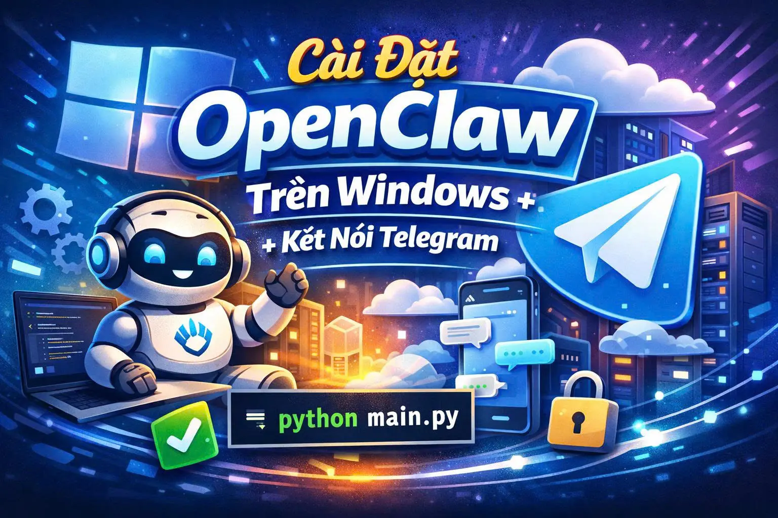 Cài OpenClaw trên PC Window kết nối Telegram | ADT GROUP